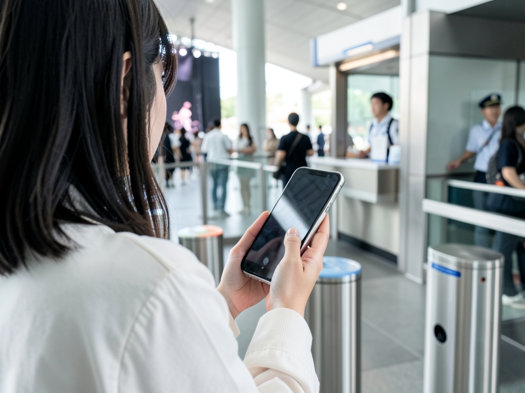 チケット料金体系と入場時の厳格な本人確認ルールのイメージ