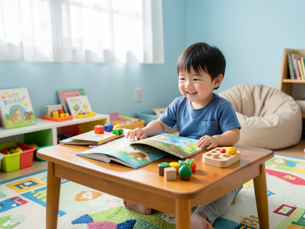 こどもちゃれんじEnglishの教材構成と年齢別コースのイメージ