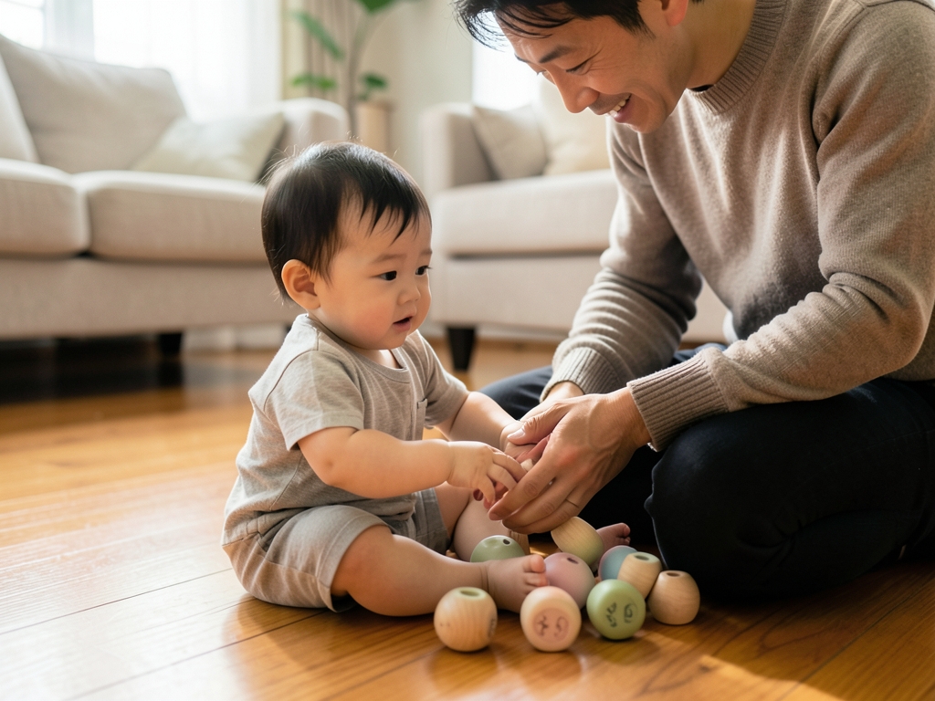 生後6〜11カ月【ハーフバースデーから1歳前】の年間ラインナップ！エデュトイと絵本で好奇心と手指を育むのイメージ