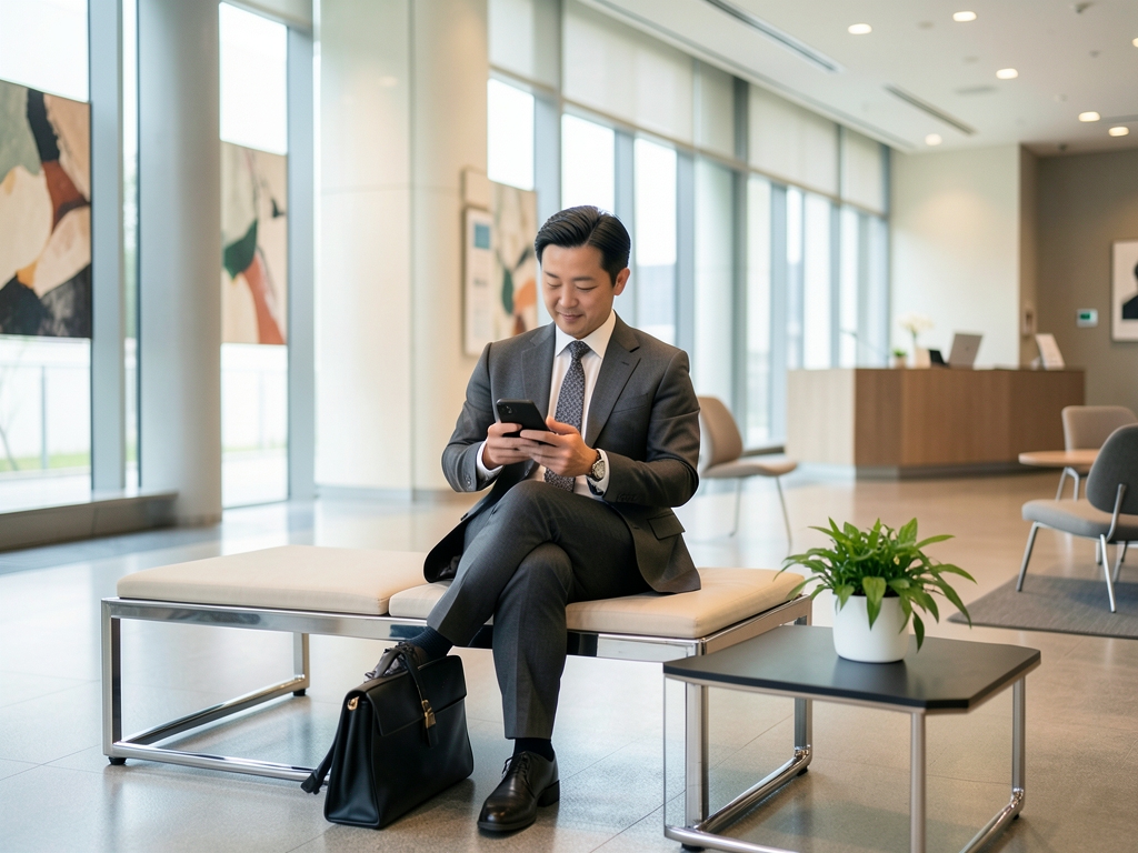 忙しい会社員がオンスク.JPアプリを選ぶ理由とスキマ時間学習の魅力のイメージ