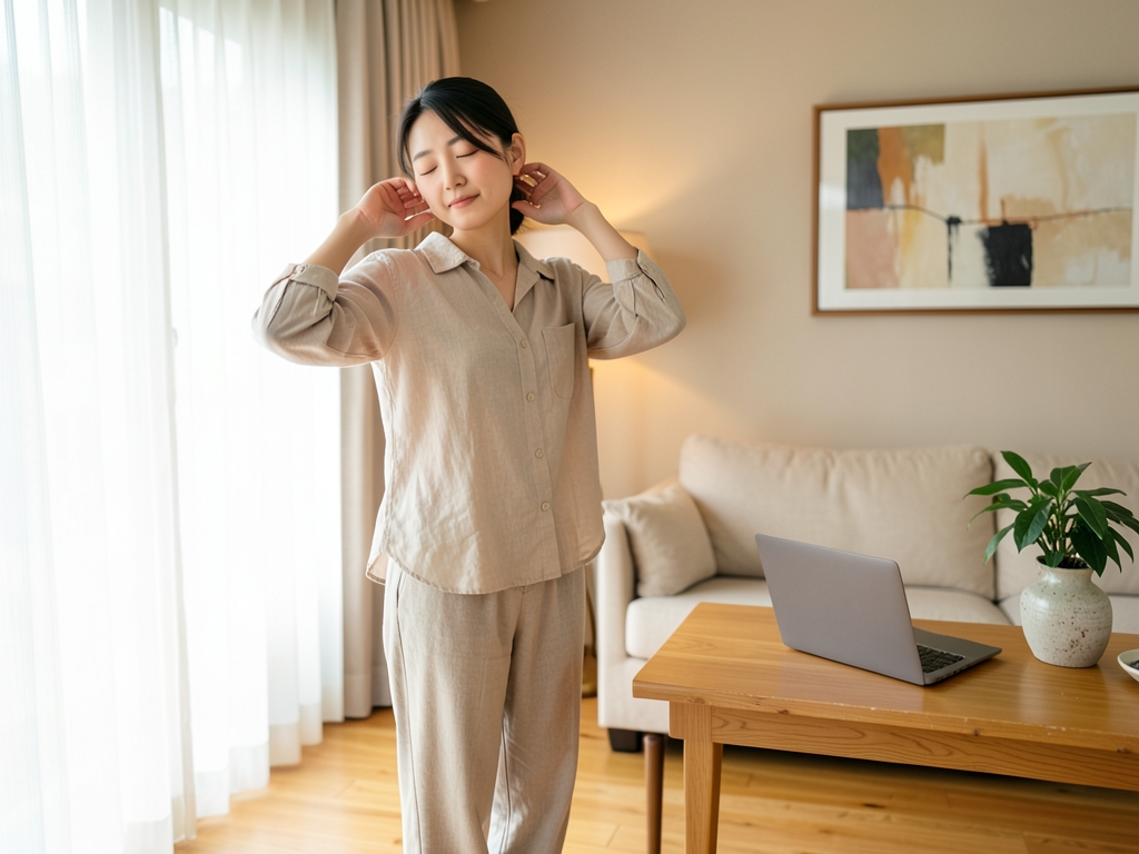 雨の日の憂鬱を吹き飛ばす!在宅ワークの合間にできるリフレッシュ法のイメージ